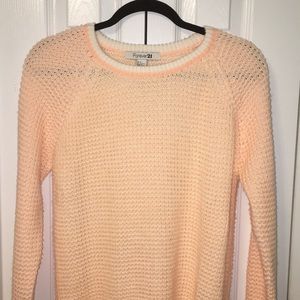 Forever 21 Peach Cable Knit Sweater
